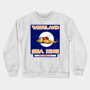 Westland Sea King Search and rescue helicopter in RAF roundel, Crewneck Sweatshirt